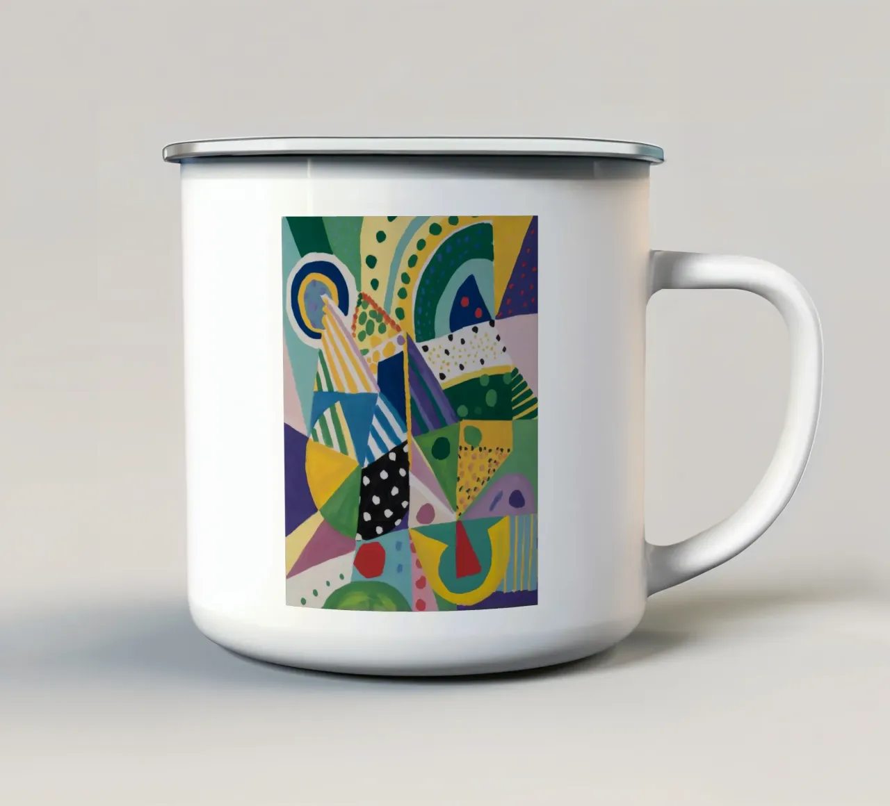 Mezcla geométrica de jungla taza de esmalte de Zep Layers