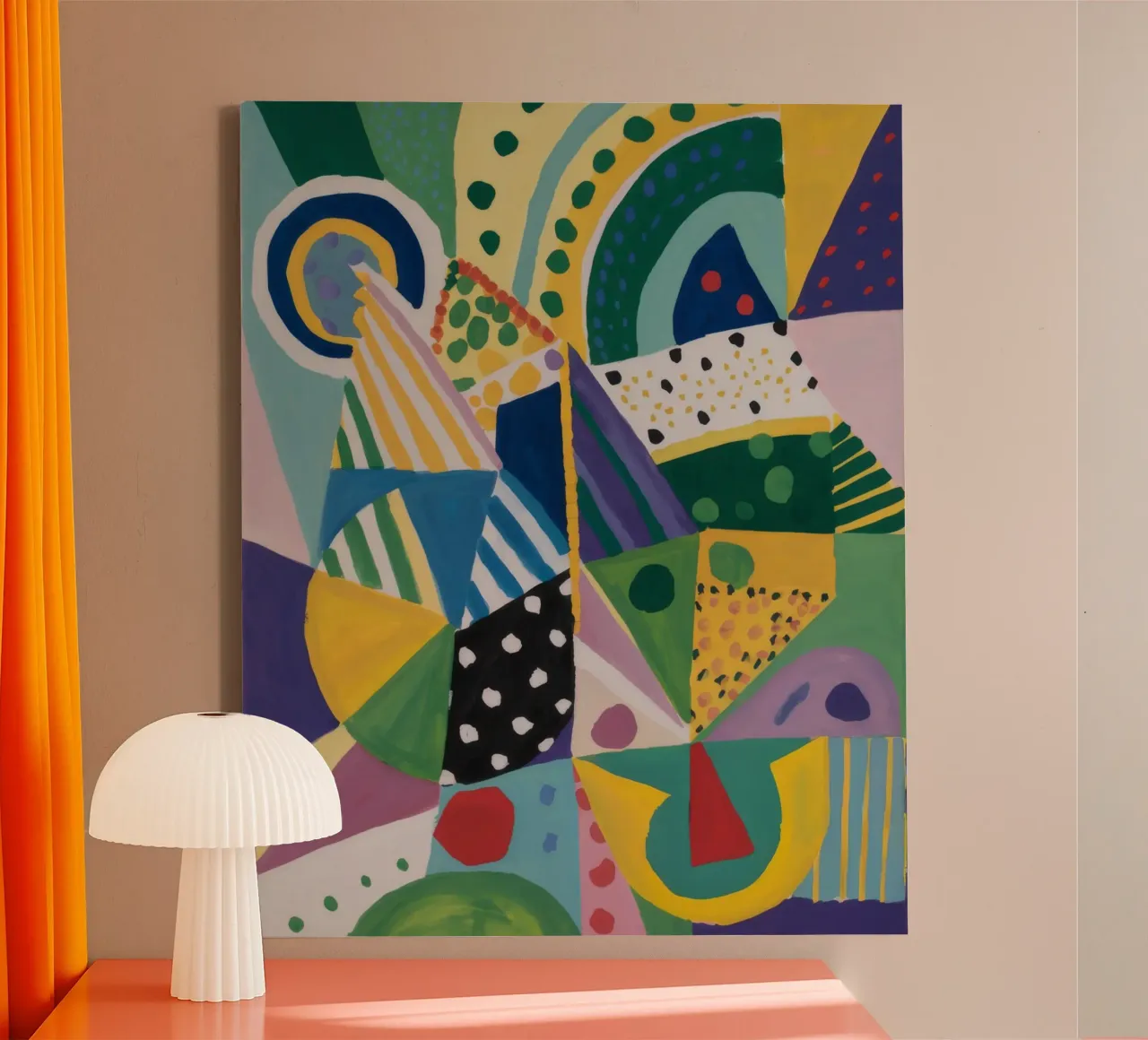 Geometrische Dschungelmischung Leinwand von Zep Layers