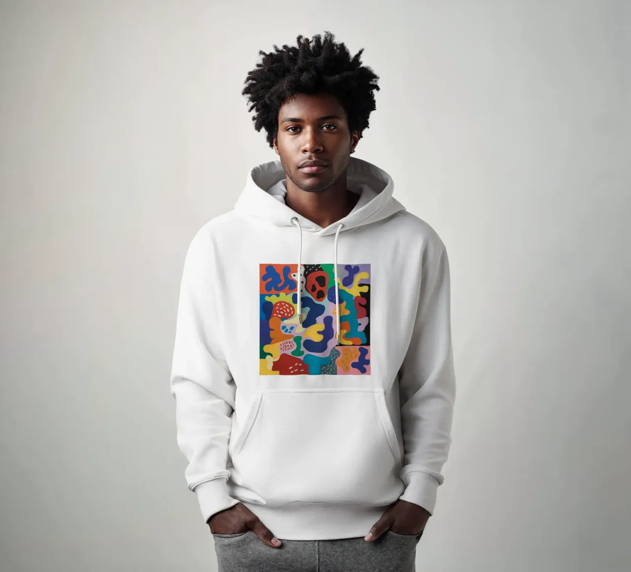 Miscela di blob organici felpa con cappuccio da Zep Layers