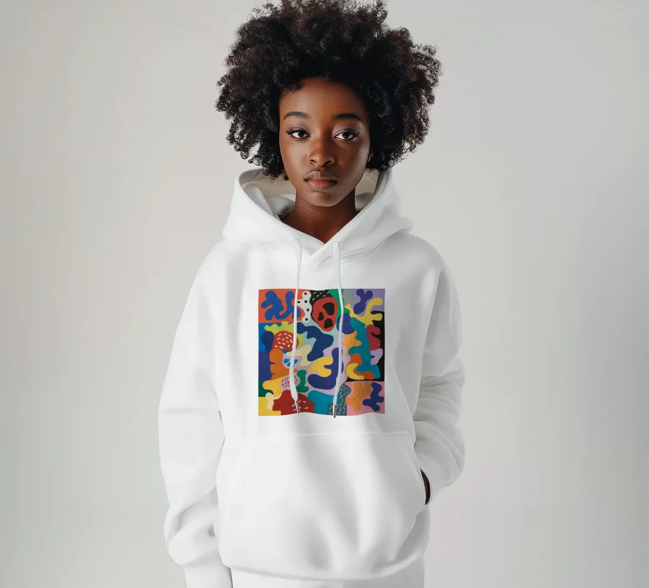 Miscela di blob organici felpa con cappuccio da Zep Layers