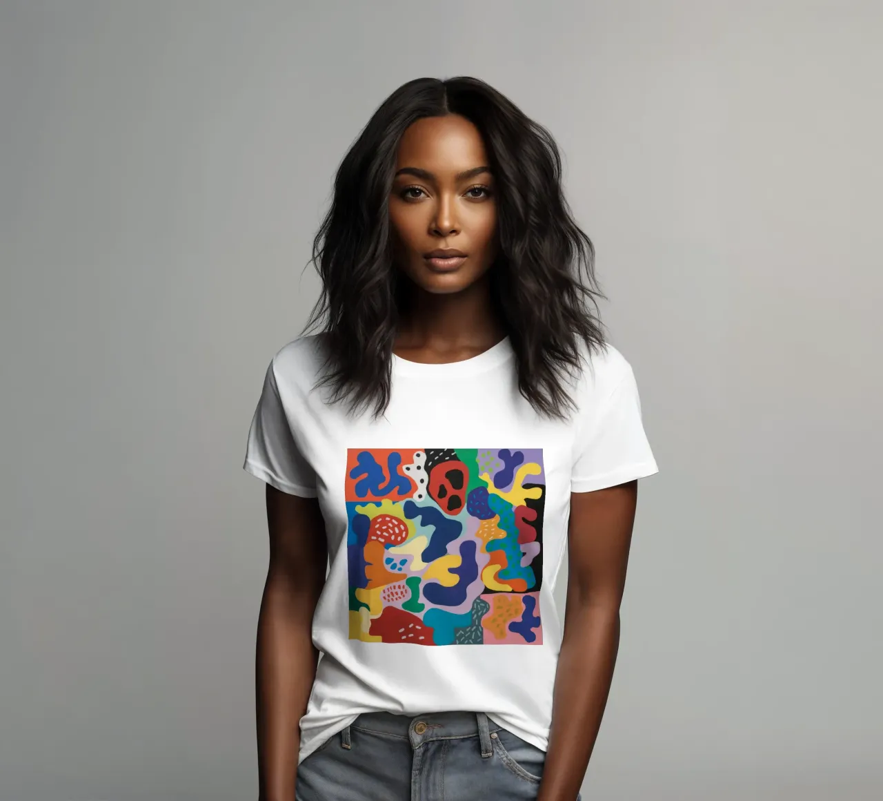Miscela di blob organici t-shirt da donna da Zep Layers