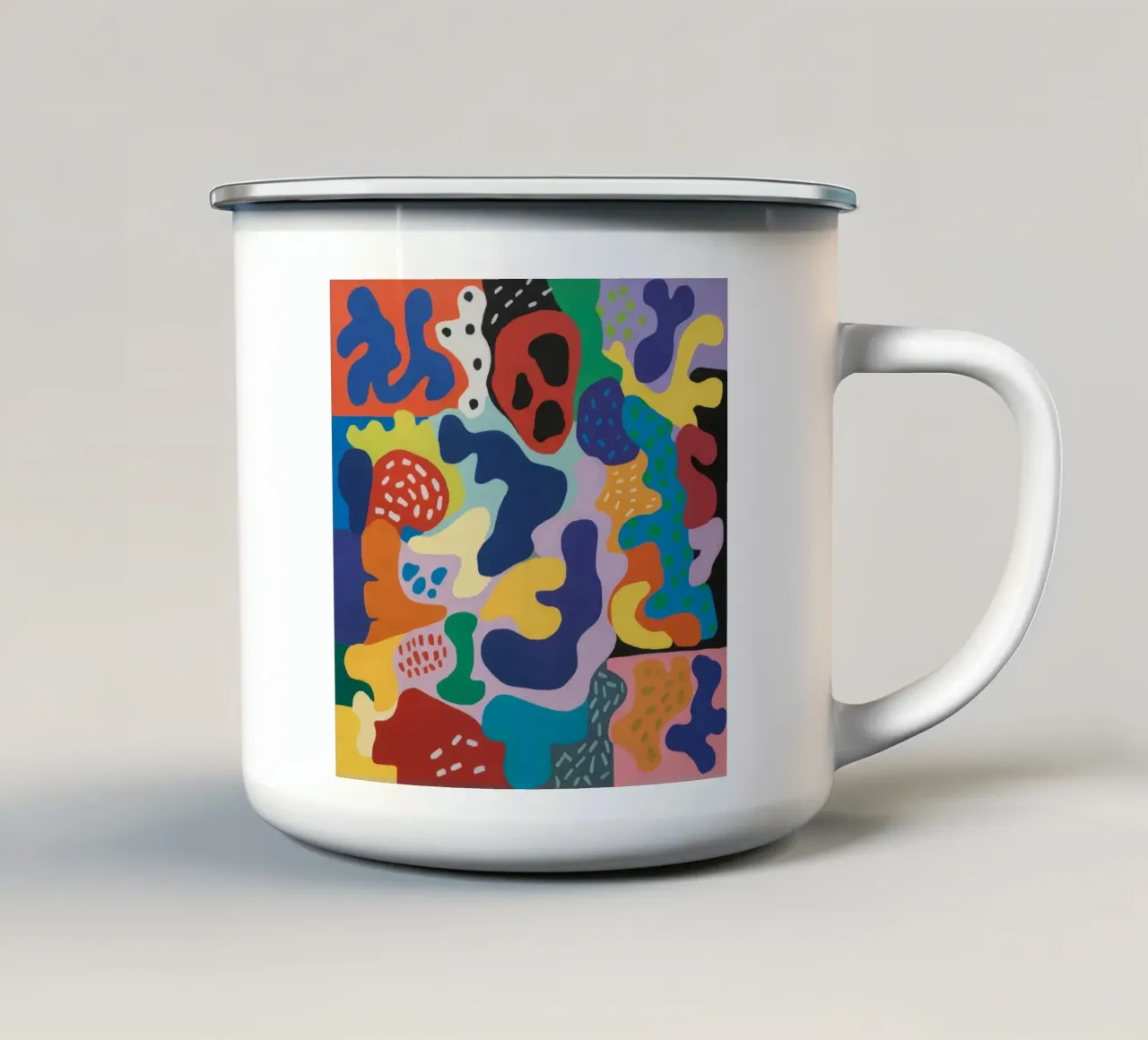 Miscela di blob organici tazza in smalto da Zep Layers