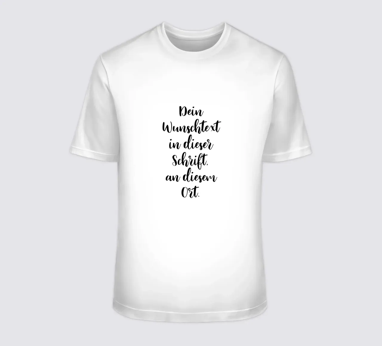 Wunschtext in schwarz weiß - Schreibschrift T-Shirt von WORTSPIEL