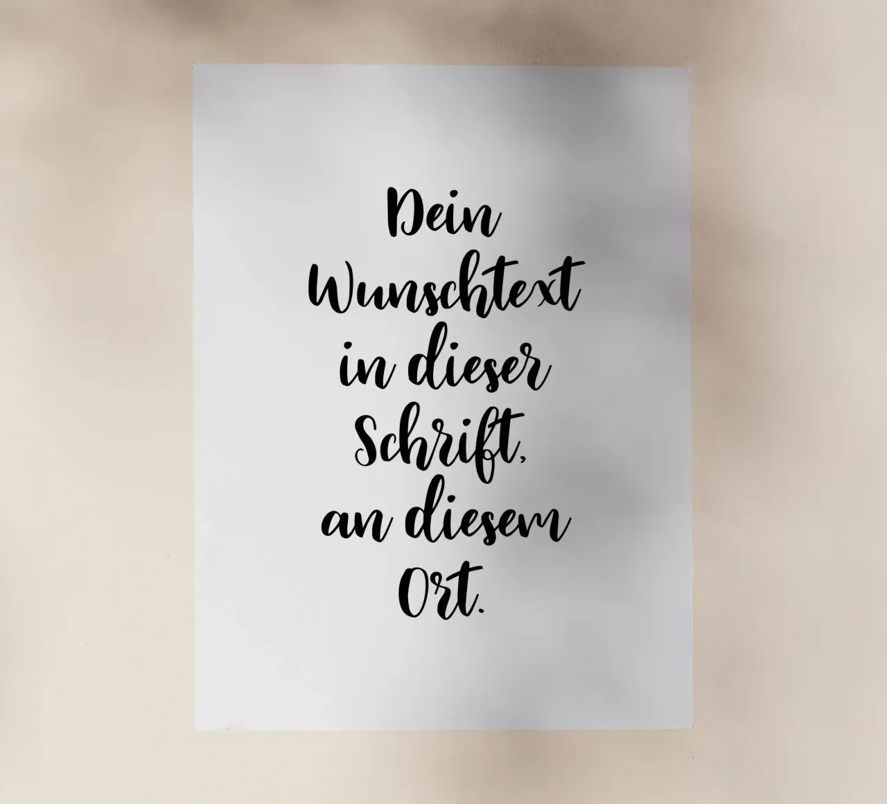 Wunschtext in schwarz weiß - Schreibschrift pellicola backlit da WORTSPIEL