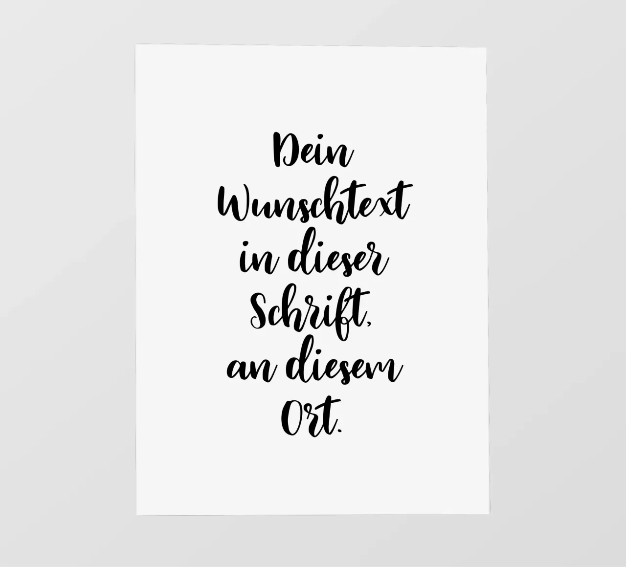 Wunschtext in schwarz weiß - Schreibschrift pellicola backlit da WORTSPIEL