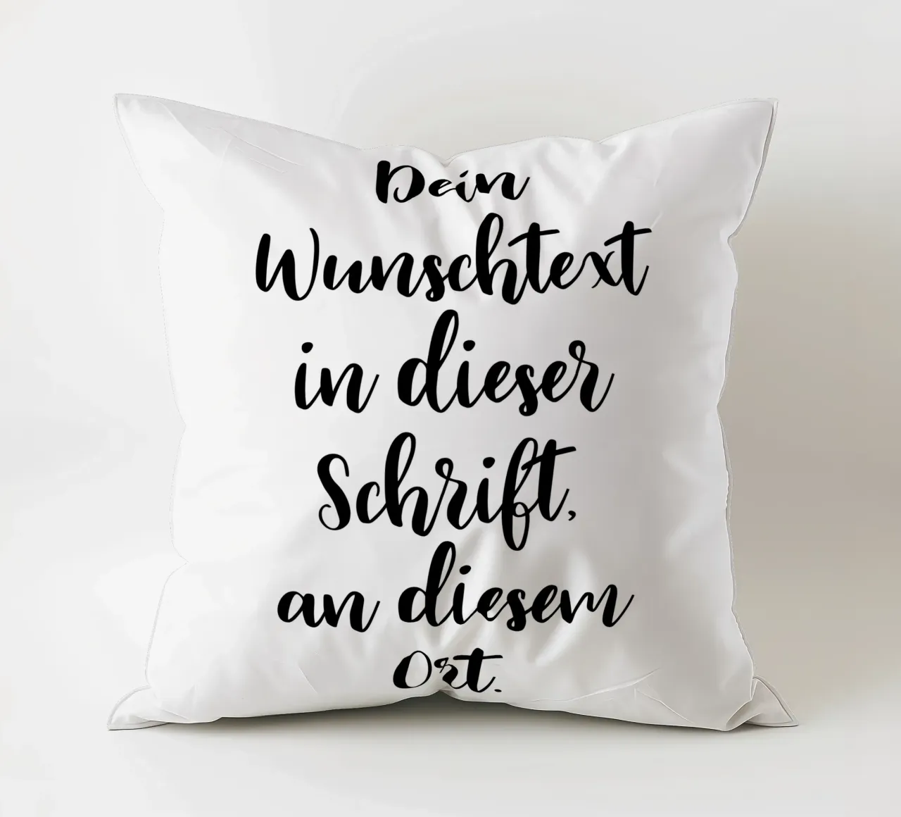 Wunschtext in schwarz weiß - Schreibschrift cuscino da WORTSPIEL