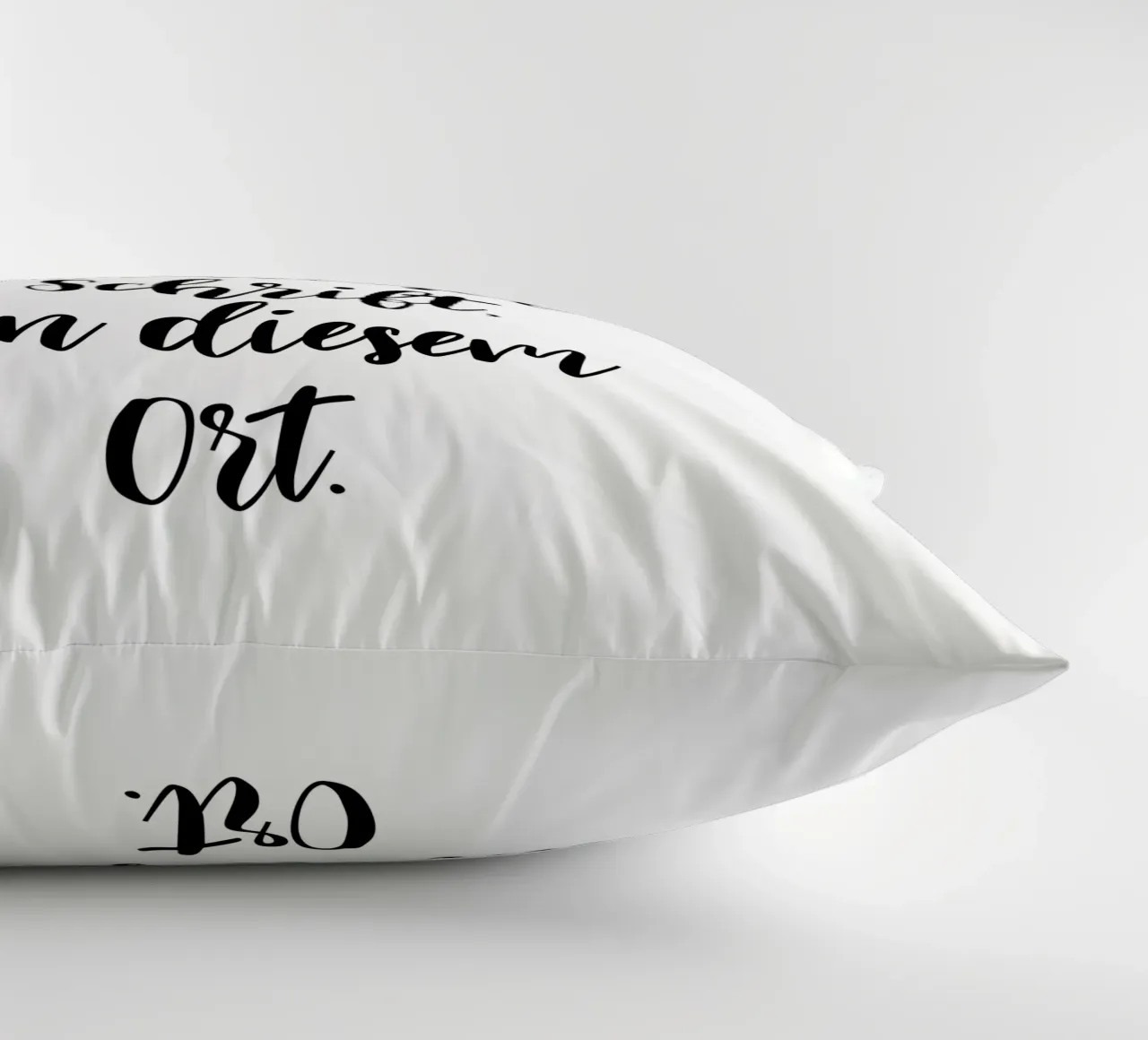 Wunschtext in schwarz weiß - Schreibschrift cuscino da WORTSPIEL