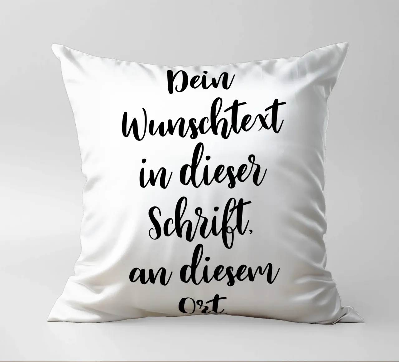 Wunschtext in schwarz weiß - Schreibschrift cuscino da WORTSPIEL