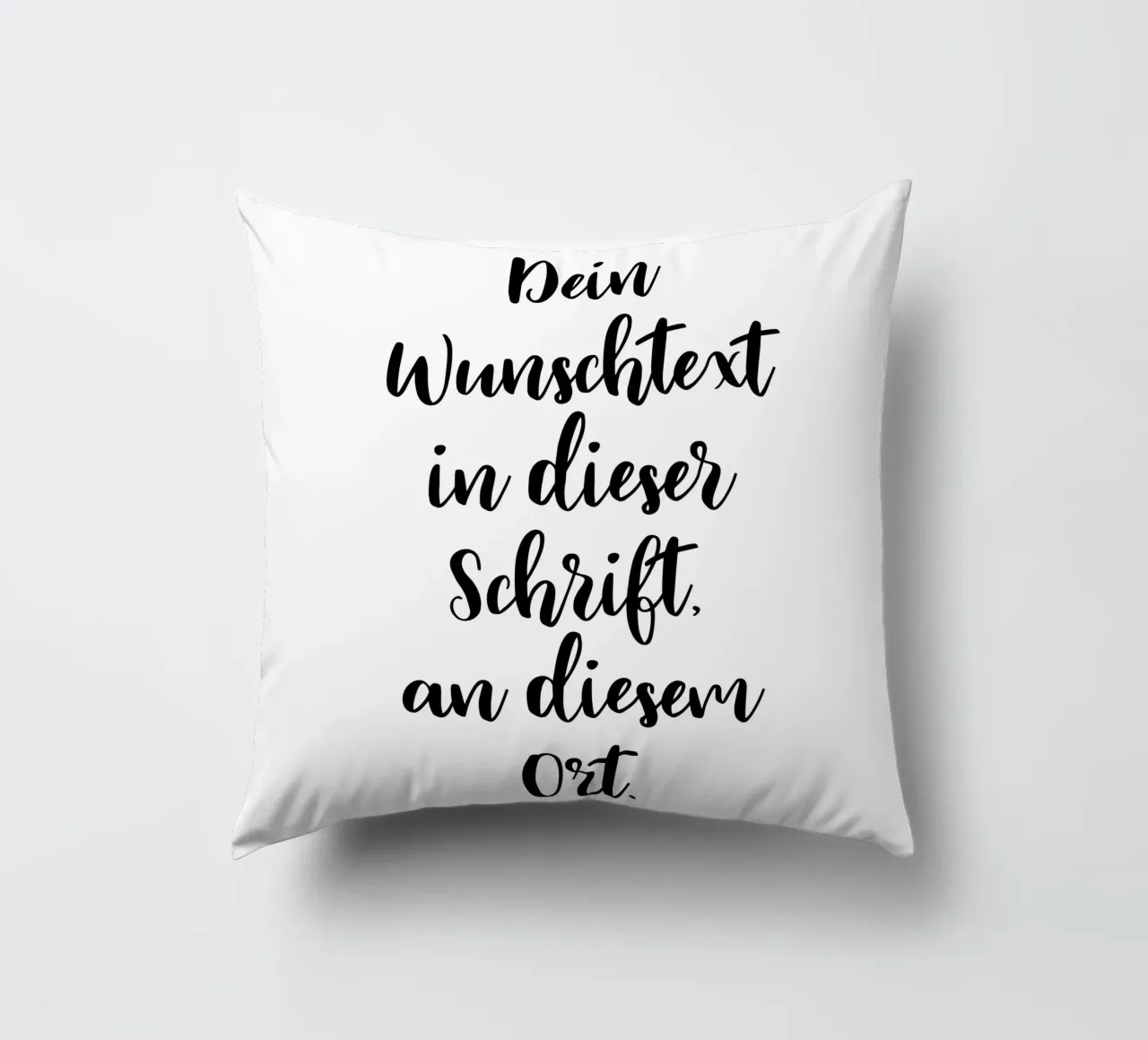 Wunschtext in schwarz weiß - Schreibschrift cuscino da WORTSPIEL