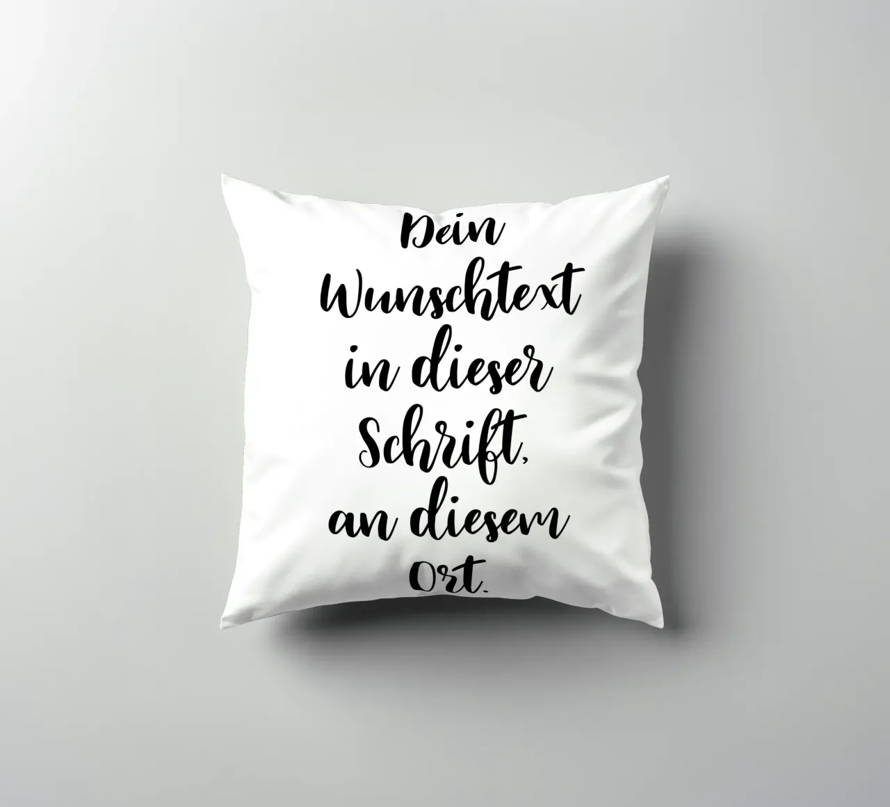 Wunschtext in schwarz weiß - Schreibschrift cuscino da WORTSPIEL