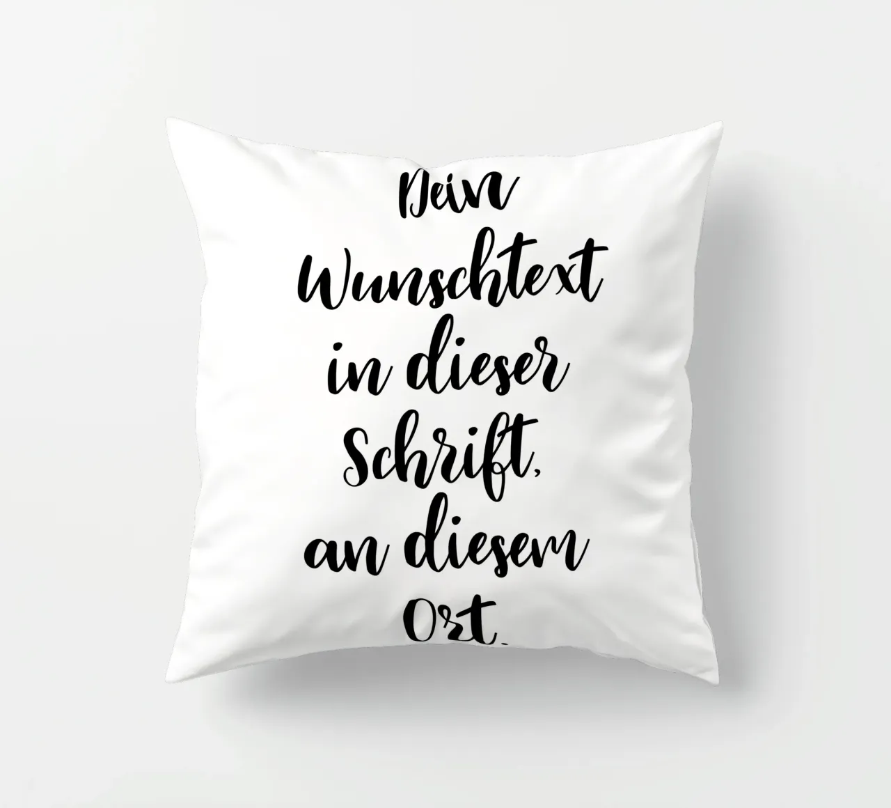 Wunschtext in schwarz weiß - Schreibschrift cuscino da WORTSPIEL