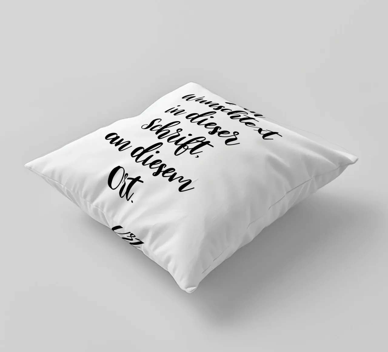 Wunschtext in schwarz weiß - Schreibschrift cuscino da WORTSPIEL