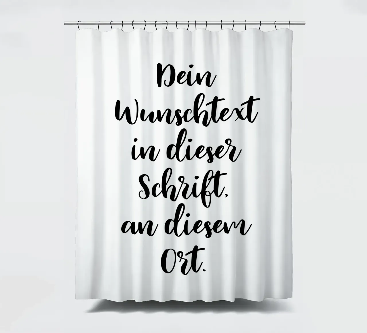 Wunschtext in schwarz weiß - Schreibschrift tenda da doccia da WORTSPIEL