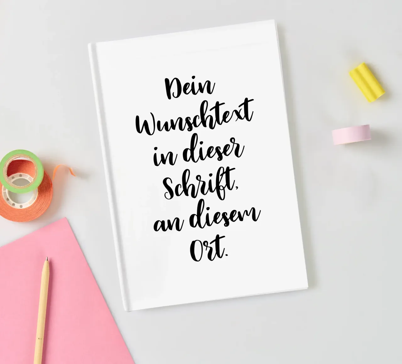 Wunschtext in schwarz weiß - Schreibschrift diario da WORTSPIEL
