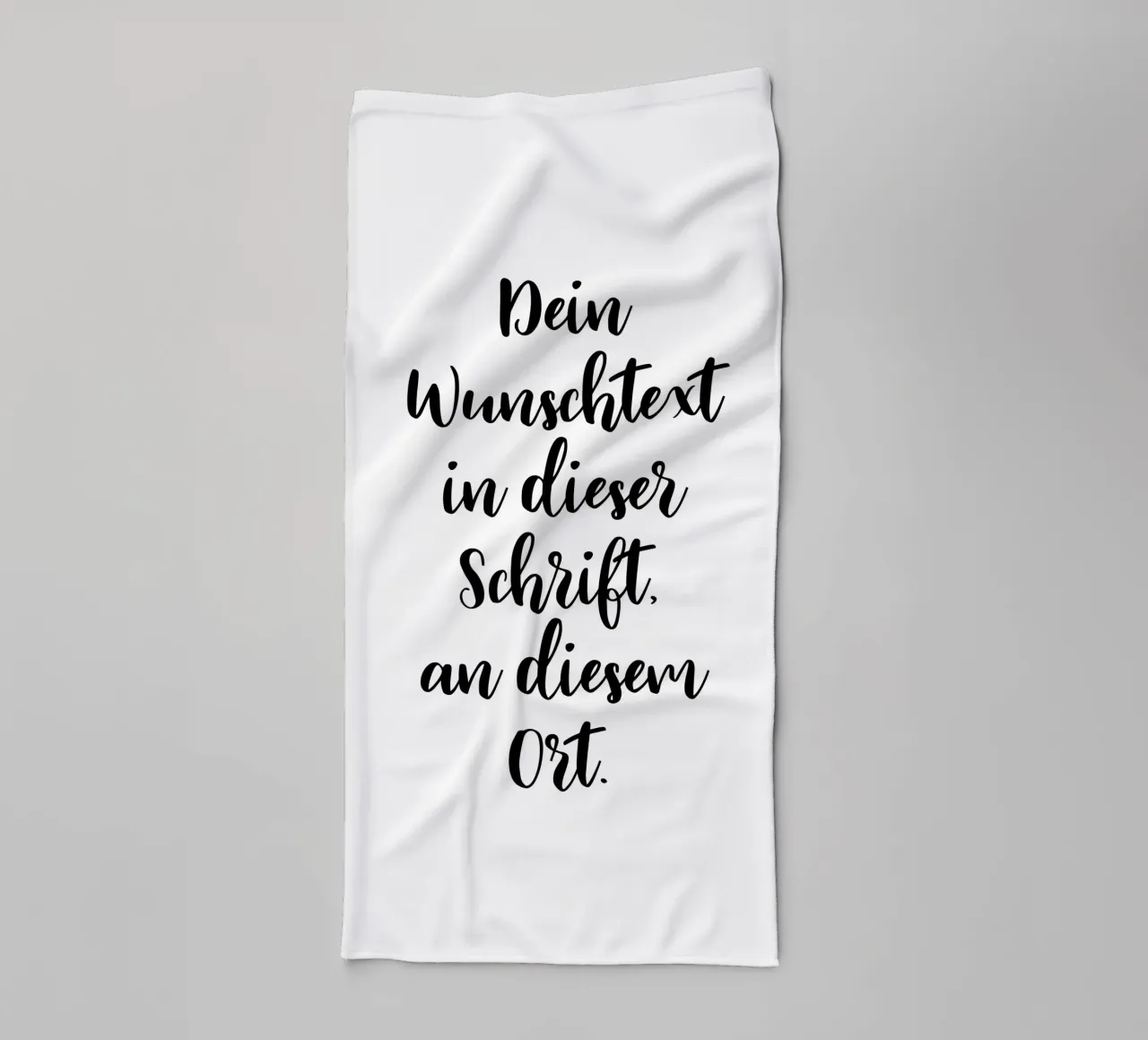 Wunschtext in schwarz weiß - Schreibschrift asciugamano da bagno da WORTSPIEL