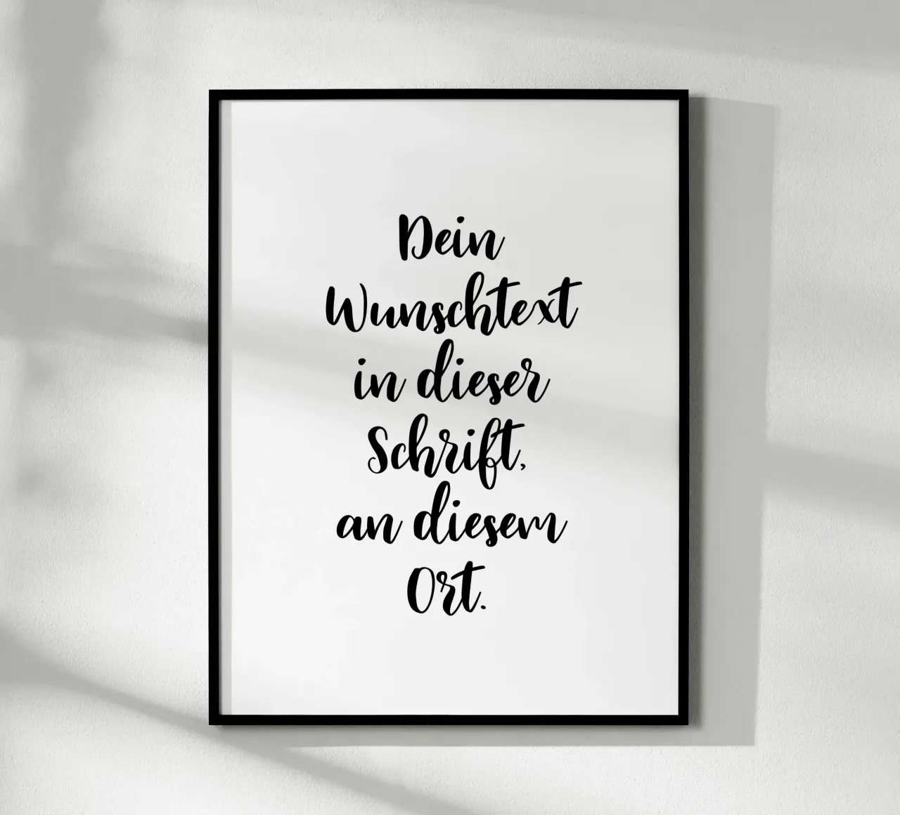 Wunschtext in schwarz weiß - Schreibschrift carta hahnemühle da WORTSPIEL