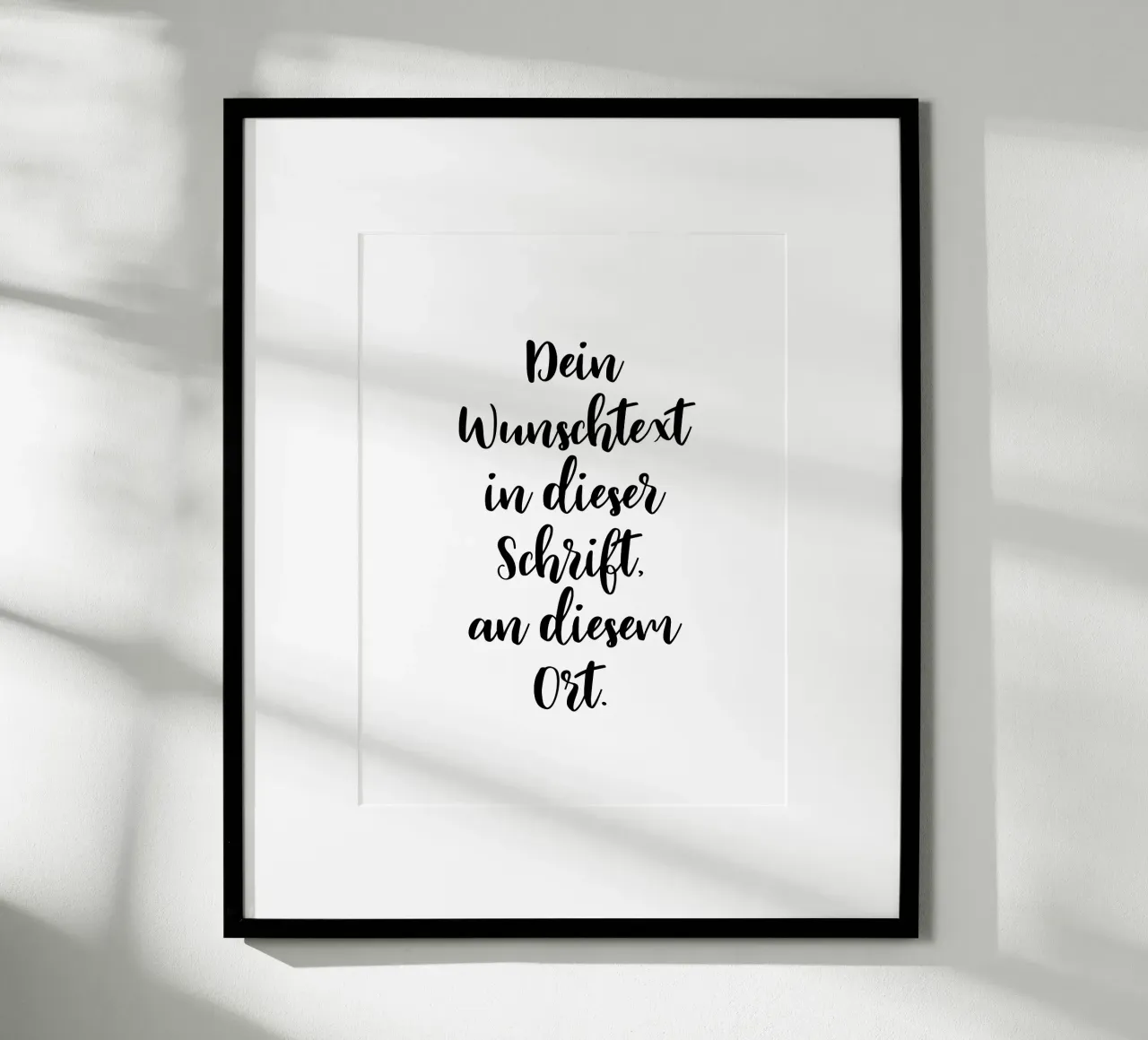 Wunschtext in schwarz weiß - Schreibschrift carta hahnemühle da WORTSPIEL