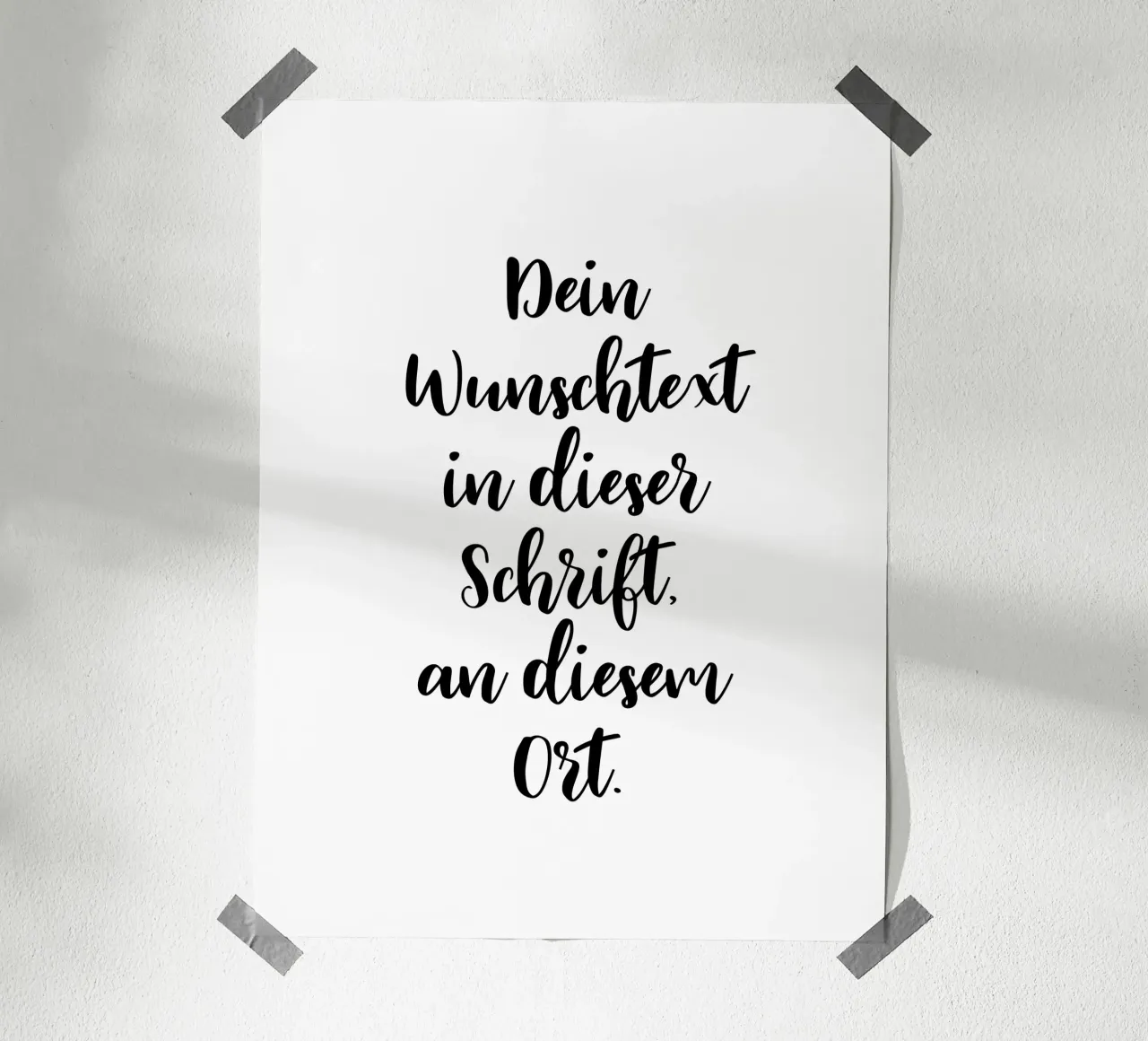 Wunschtext in schwarz weiß - Schreibschrift carta hahnemühle da WORTSPIEL