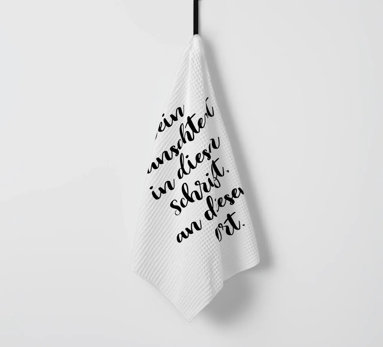 Wunschtext in schwarz weiß - Schreibschrift canovaccio da cucina da WORTSPIEL