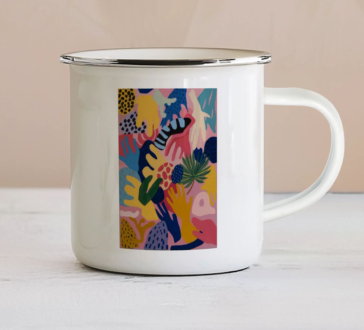 Fioritura di visioni oniriche tazza in smalto da Zep Layers