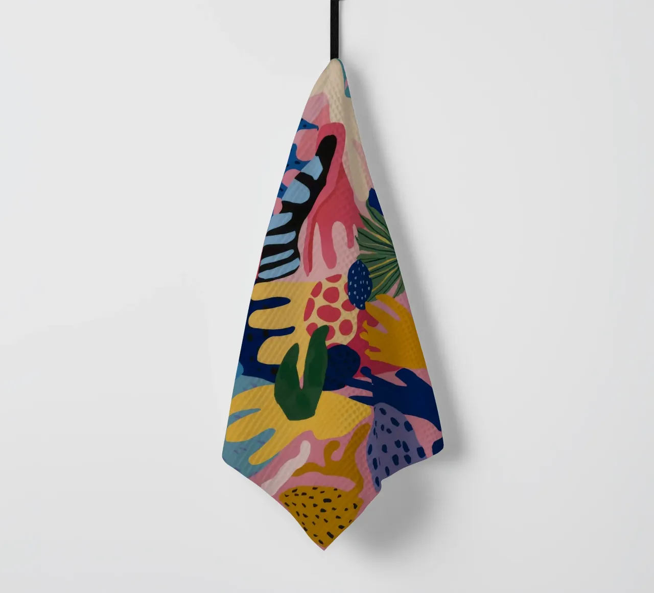 Dreamlike Visage Bloom tea towel by Zep Layers