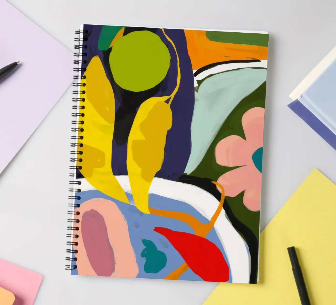 Chromatic Flow Fusion spiral notebook by Zep Layers