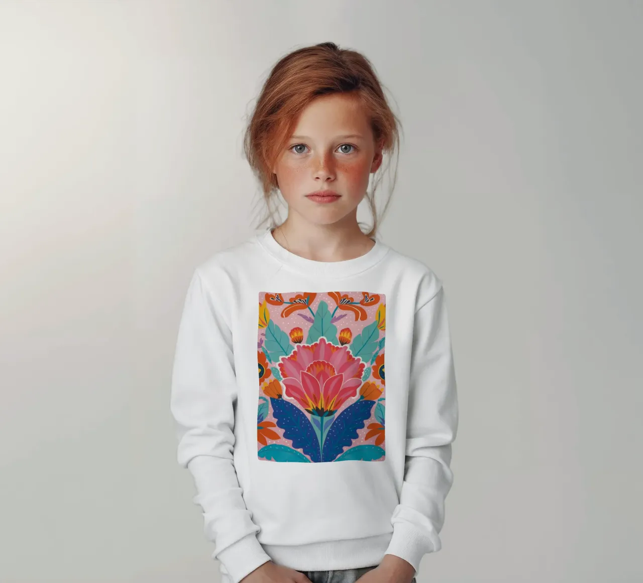 Grandezza del fiore cremisi felpa bambino da Zep Layers