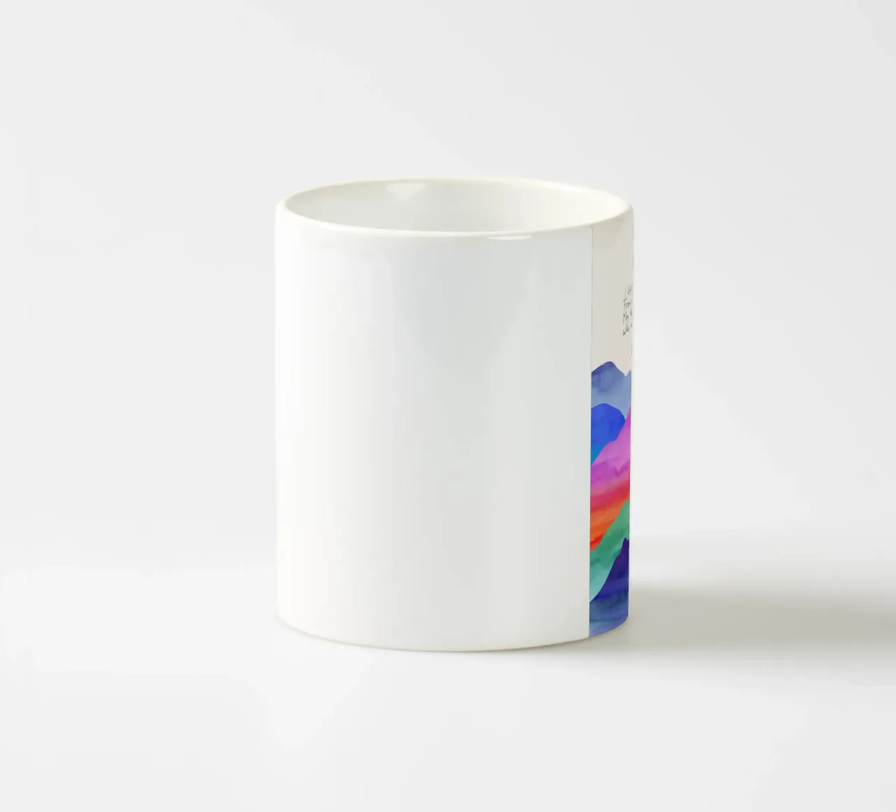 colline testo gradiente arcobaleno salmo preghiera religiosa cielo terre tazza in ceramica da minerva santiago