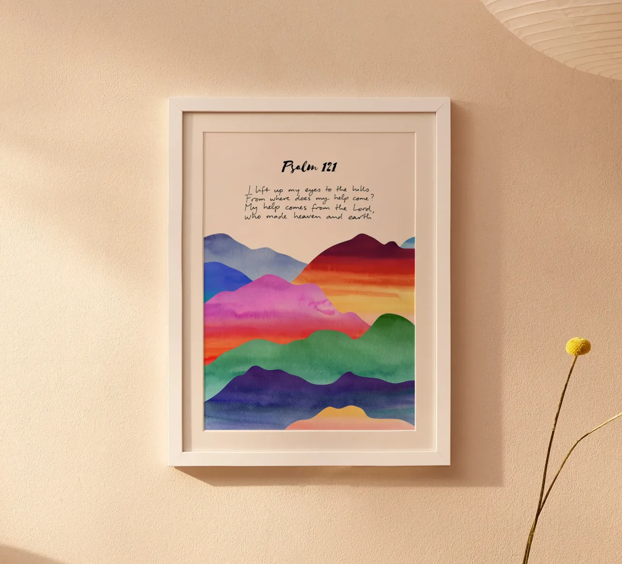 colline testo gradiente arcobaleno salmo preghiera religiosa cielo terre carta hahnemühle da minerva santiago