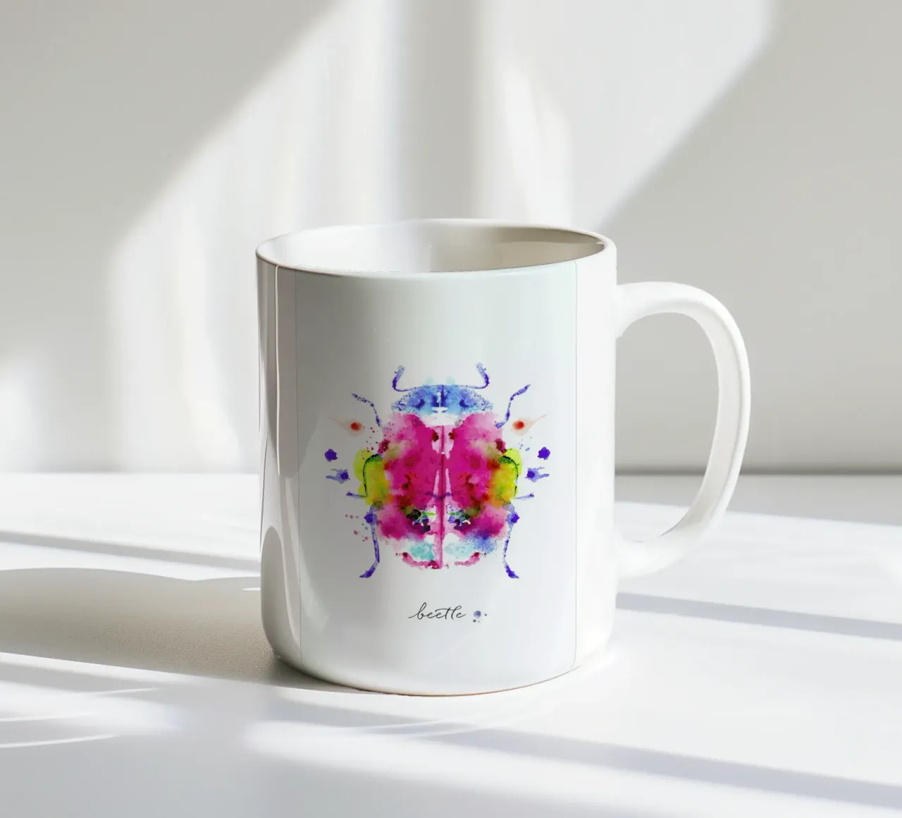 Ink Beetle II ceramic mug by Flora & Fauna