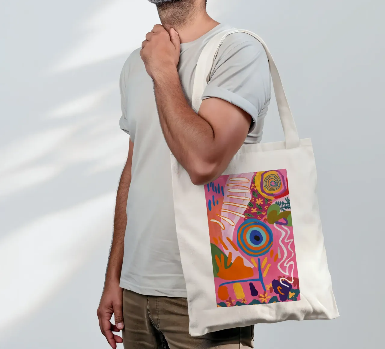 Cosmic Eye Bloom tote bag by Zep Layers