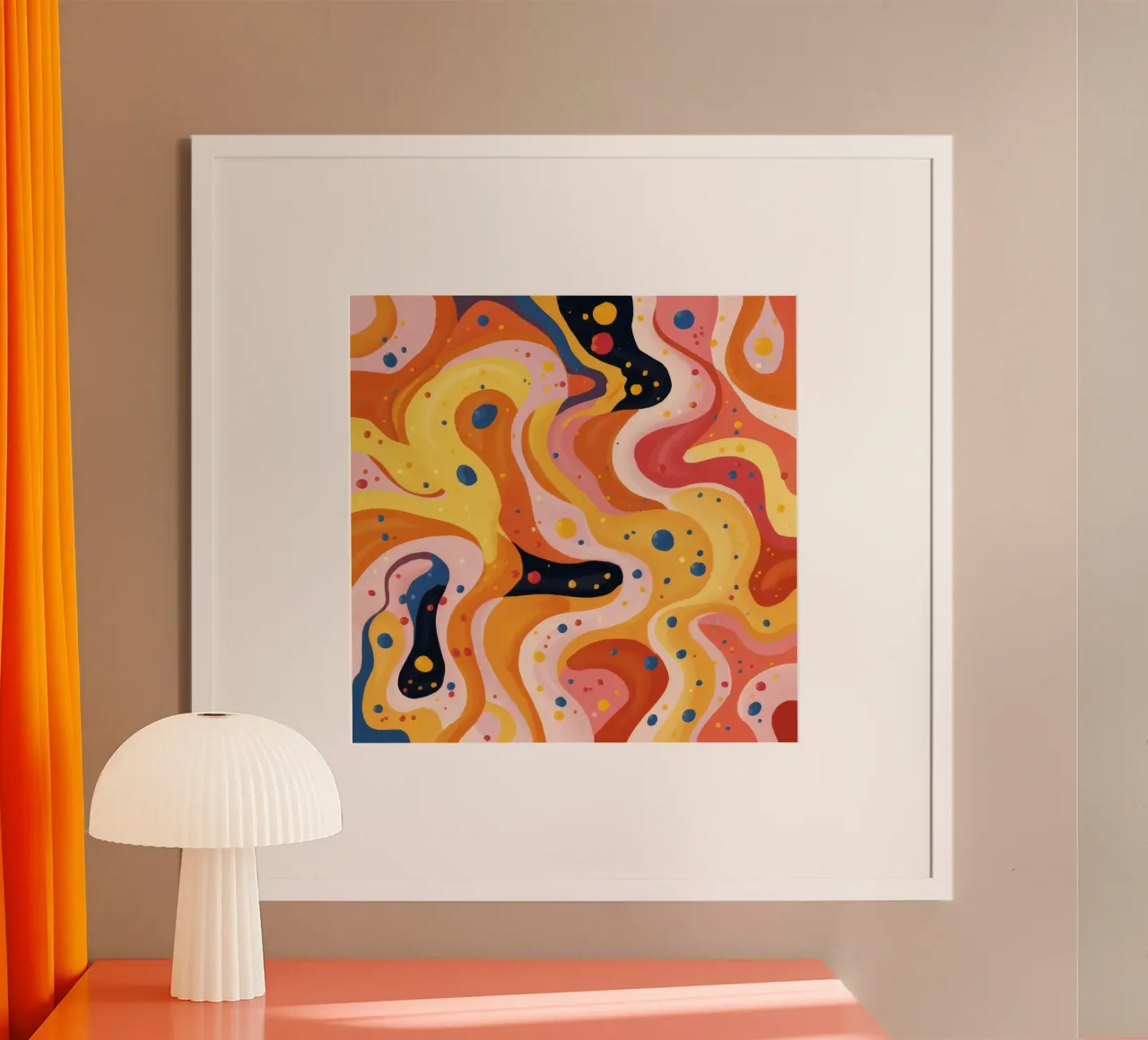 Estasi di vortice d'oro poster con telaio in plastica da Zep Layers