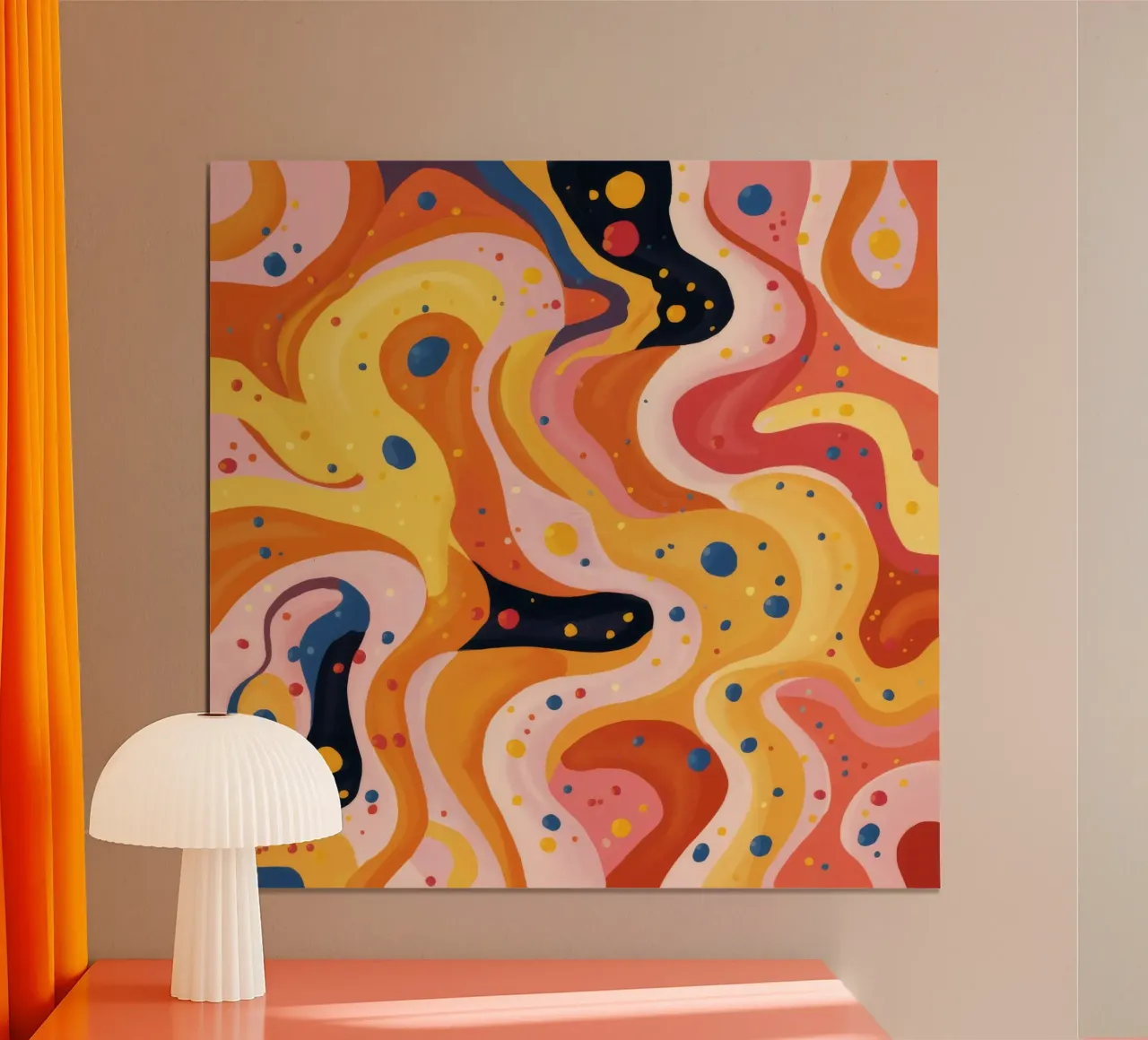Estasi di vortice d'oro poster con telaio in plastica da Zep Layers