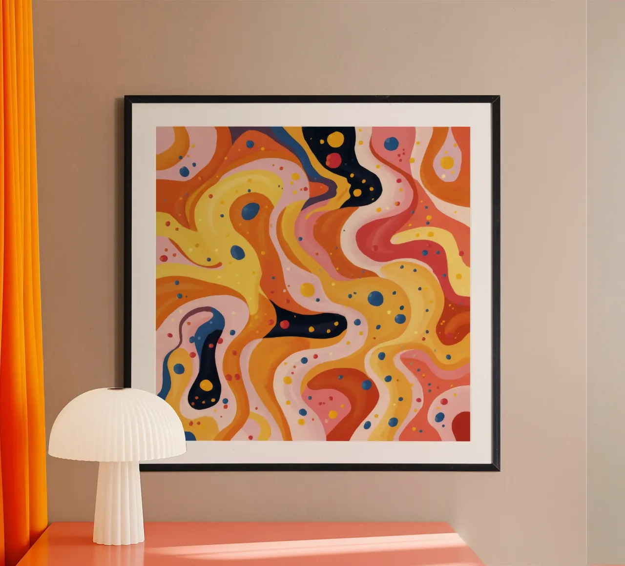 Estasi di vortice d'oro poster con telaio in plastica da Zep Layers