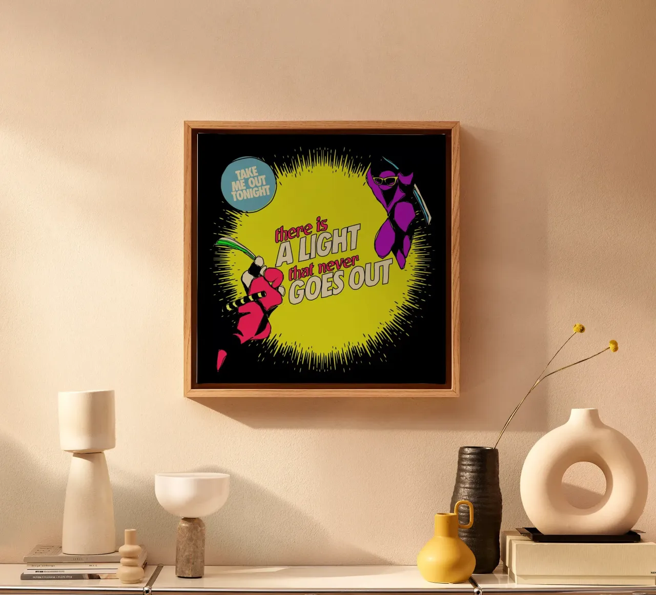 There Is a Light tela con Cornice a cassetta da Butcher Billy