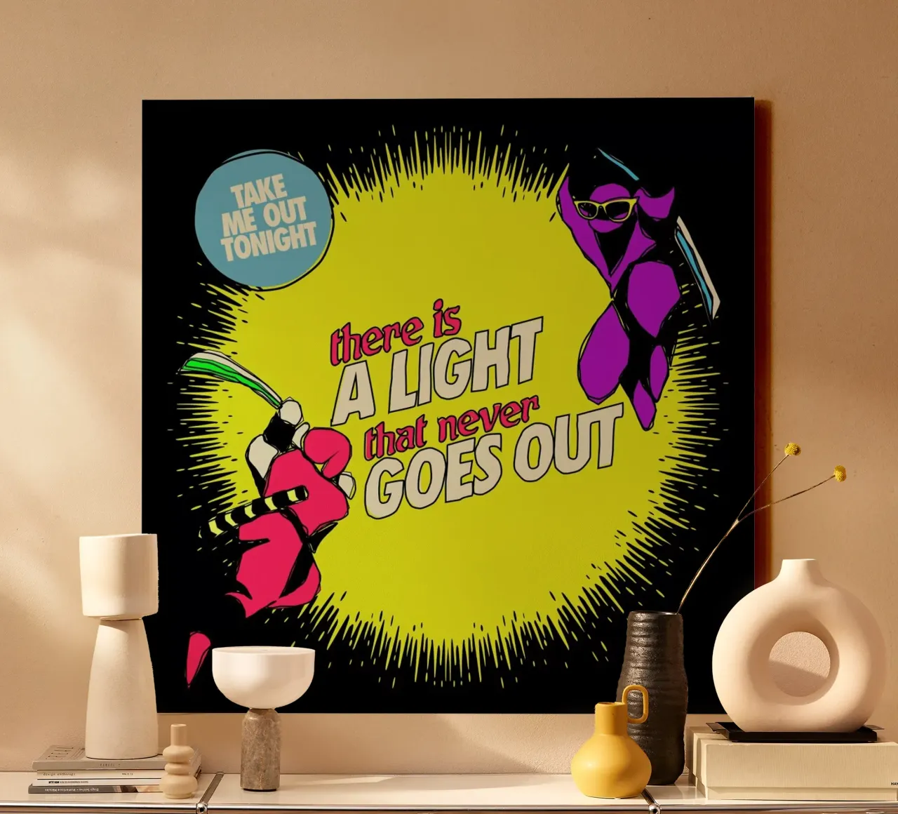 There Is a Light tela con Cornice a cassetta da Butcher Billy