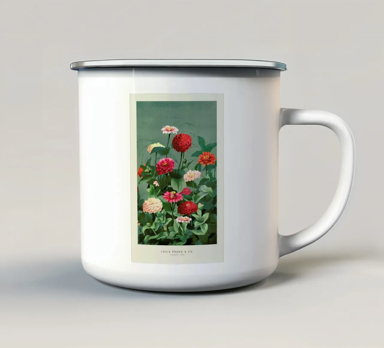 Prang & Co. - Flowers tazza in smalto da Vintage by JUNIQE