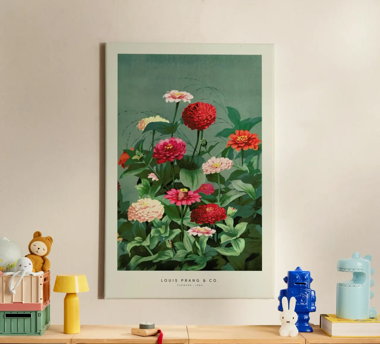 Prang & Co. - Flowers tela con Cornice a cassetta da Vintage by JUNIQE