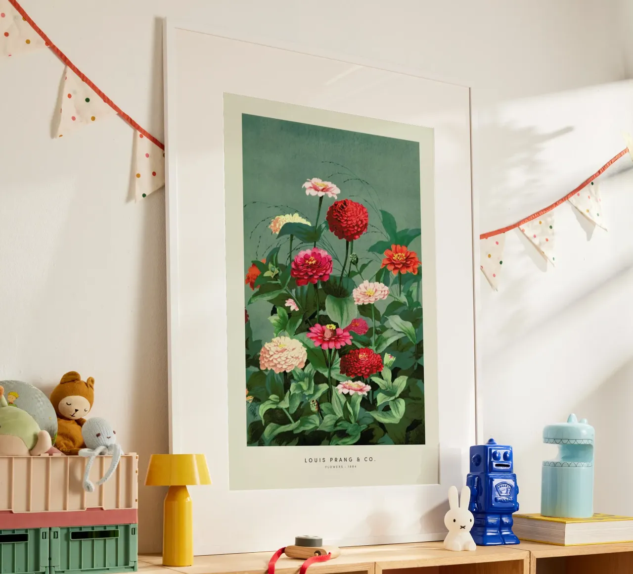 Prang & Co. - Flowers poster con telaio in legno da Vintage by JUNIQE