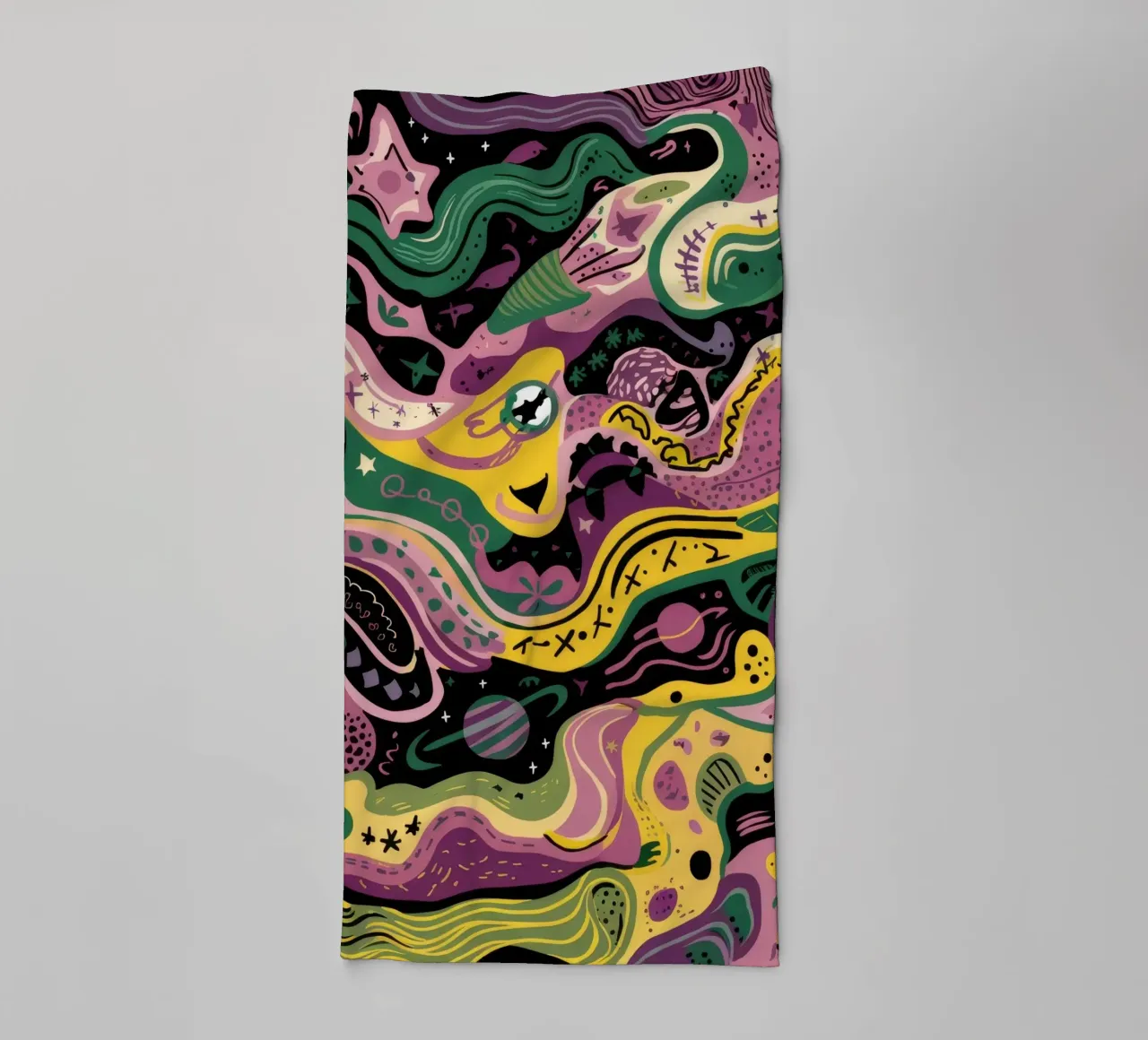 Verdant Swirl Labyrinth towel by Zep Layers