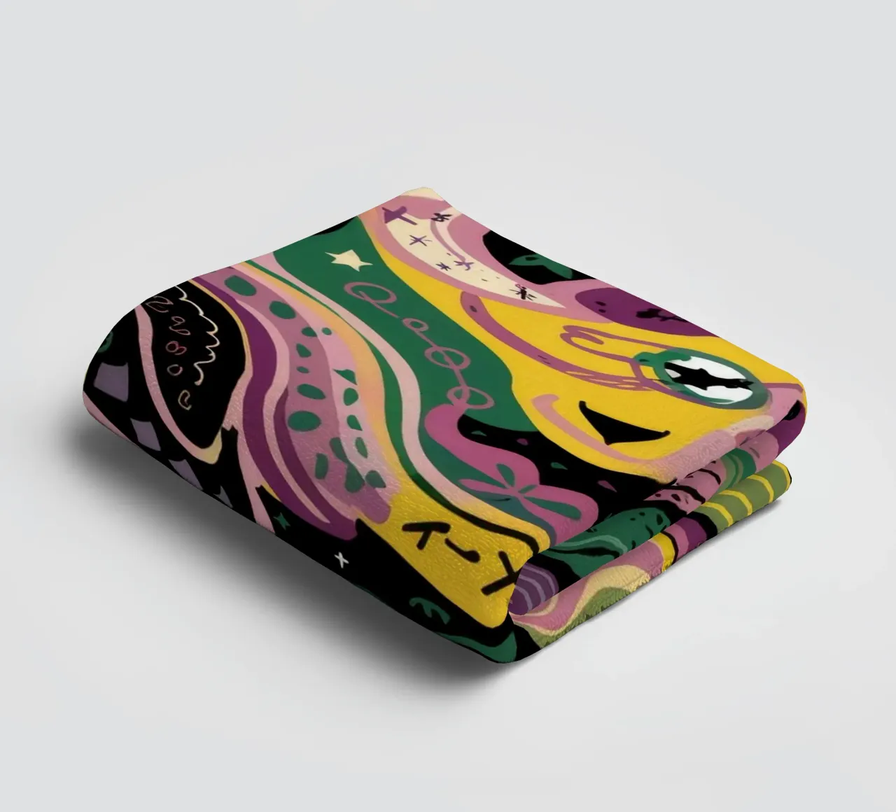 Verdant Swirl Labyrinth towel by Zep Layers