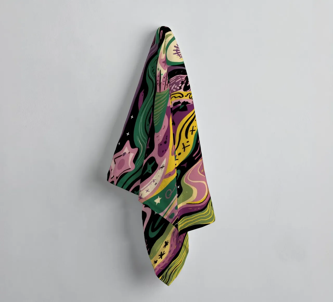 Verdant Swirl Labyrinth towel by Zep Layers