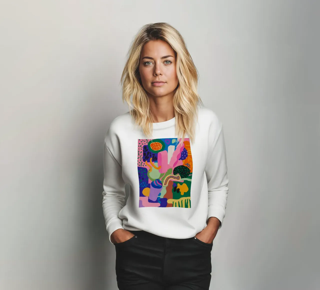 Chromatische Blob Extase sweatshirt van Zep Layers