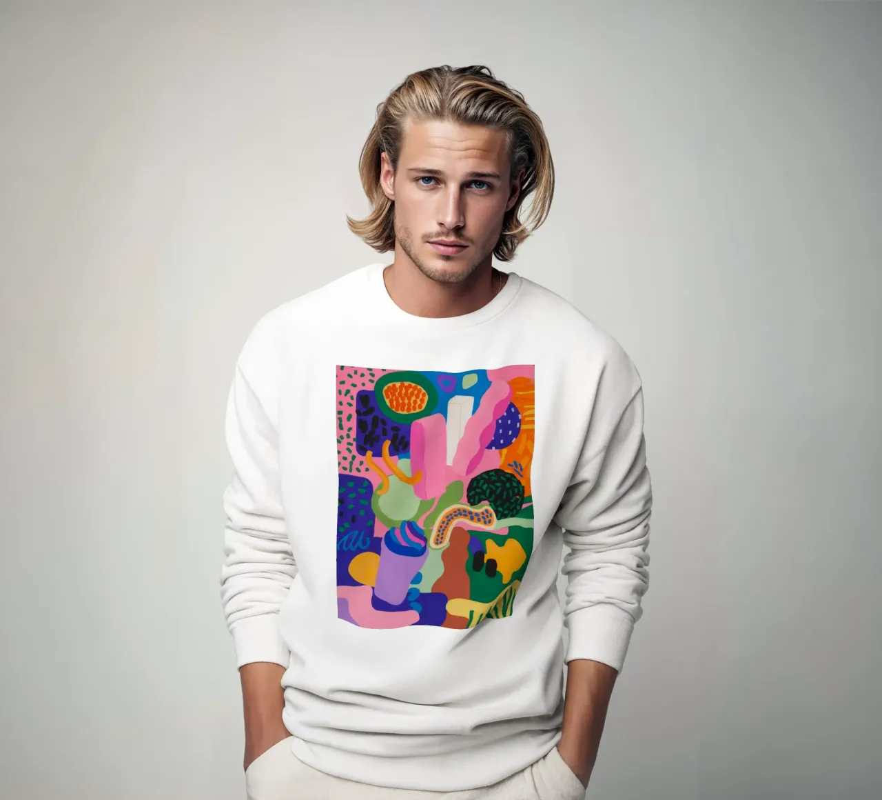 Chromatische Blob Extase sweatshirt van Zep Layers
