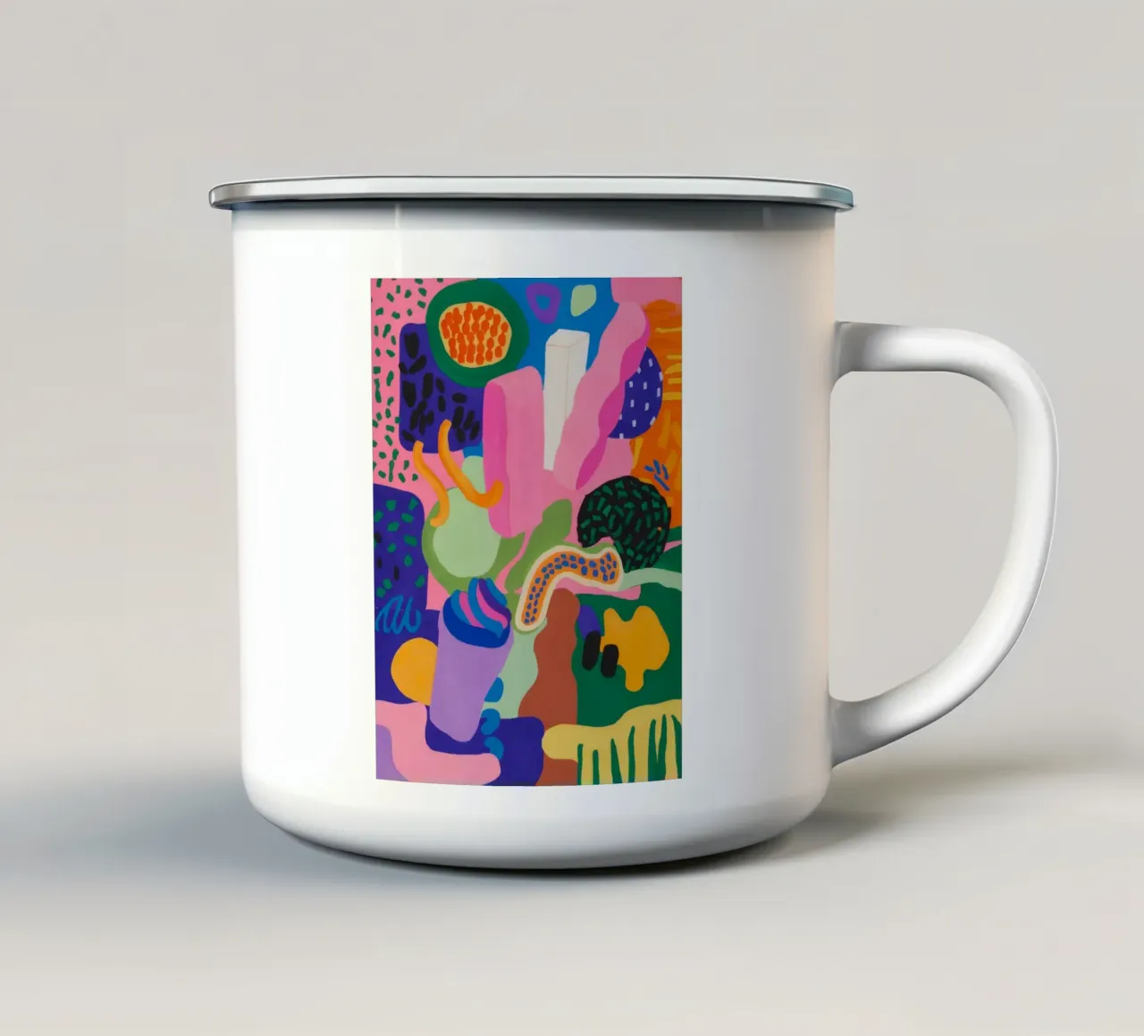 L'extase des blob chromatiques mug en émail de Zep Layers