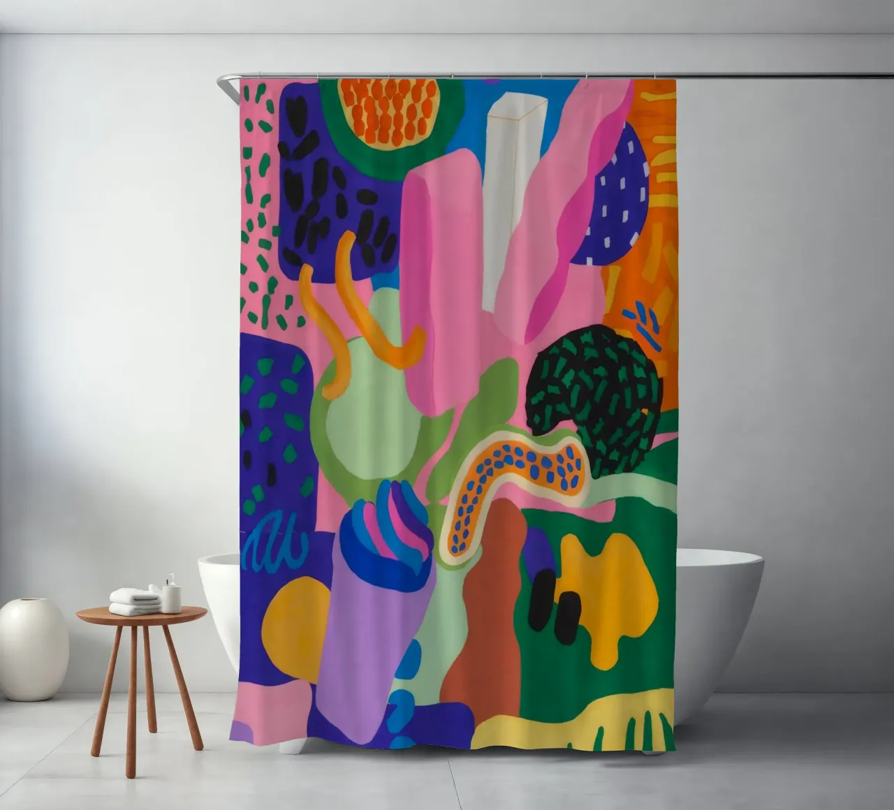 Estasi cromatica dei blob tenda da doccia da Zep Layers