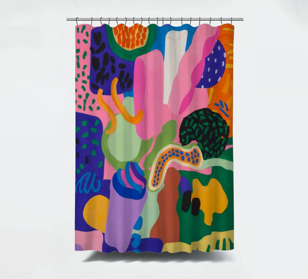Chromatic Blob Ecstasy shower curtain by Zep Layers