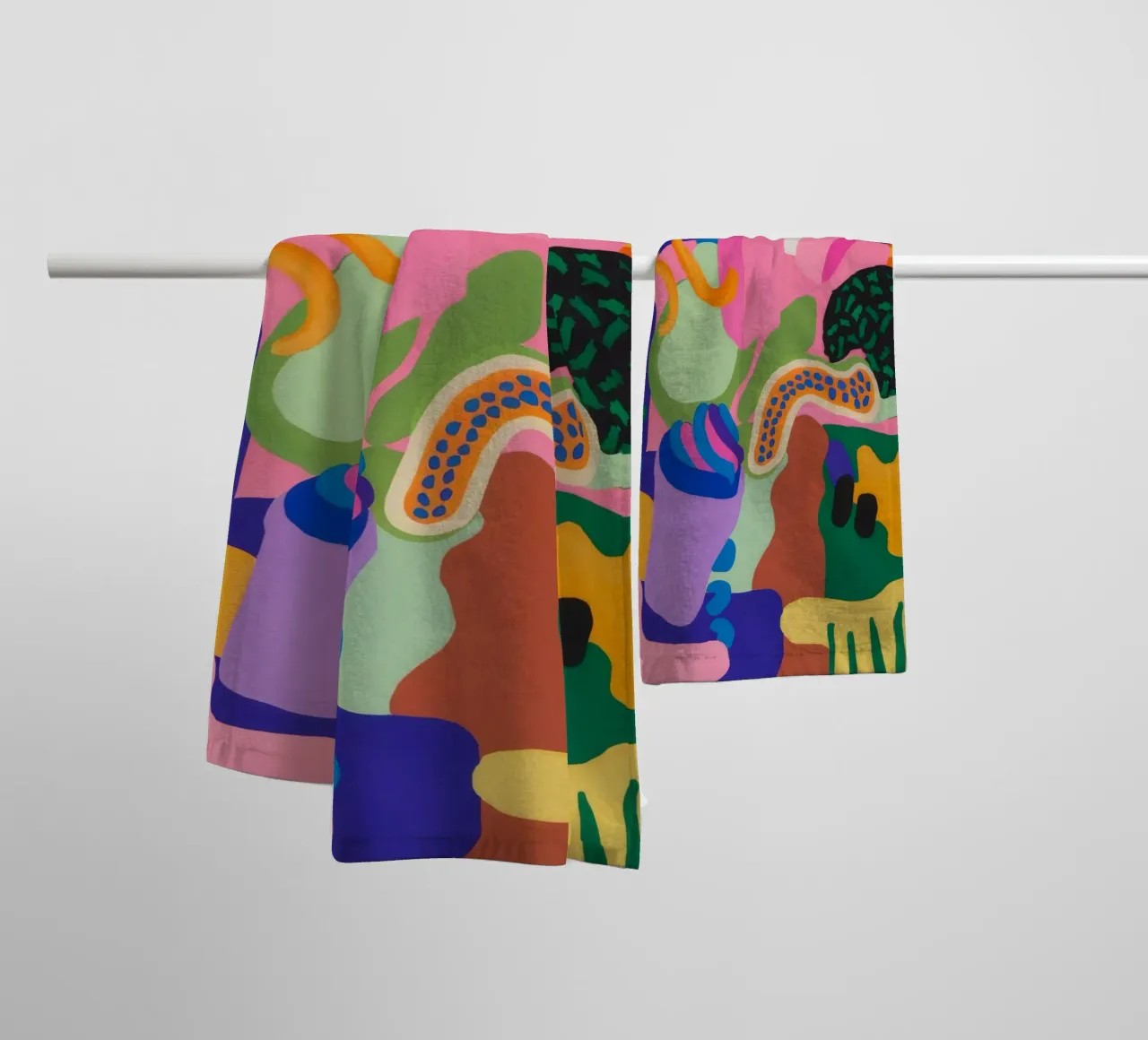 Chromatische Kleckse Ekstase Handtuch von Zep Layers
