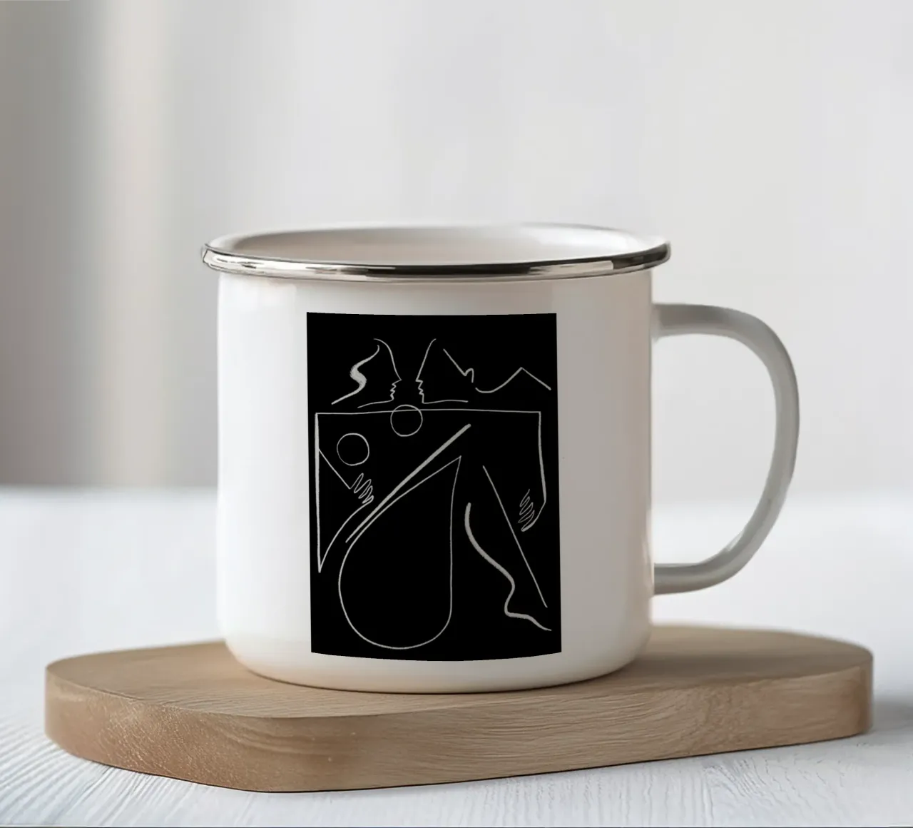 Embrace (dark) tazza in smalto da Kit Agar