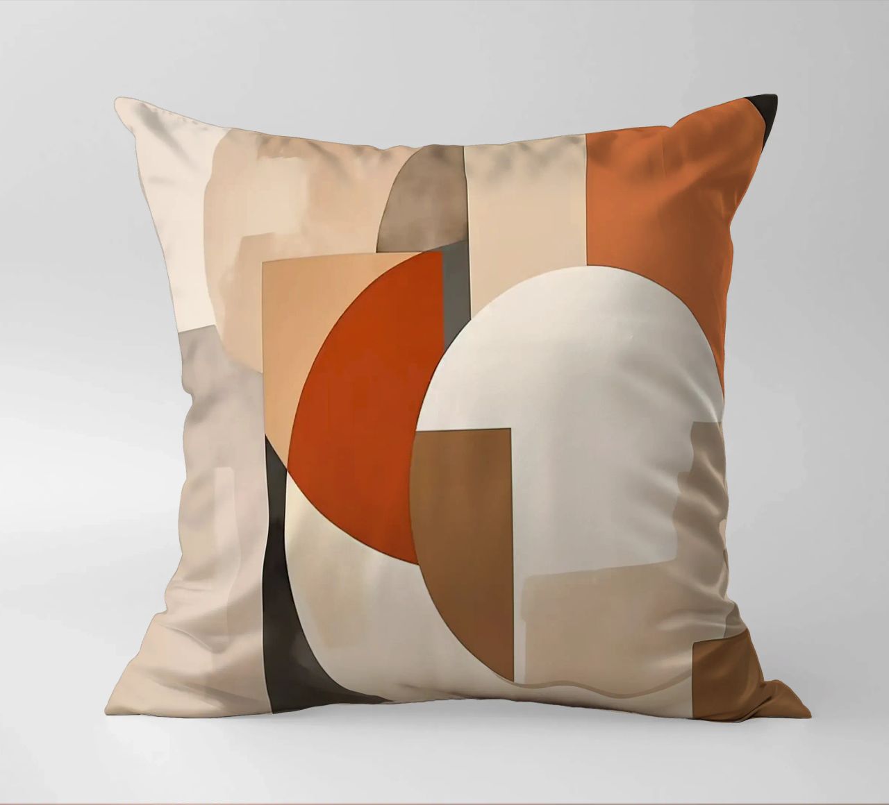 circles rectangles geometric shapes overlapping forms abstra decorative cushion by Jhon W Caquimbo